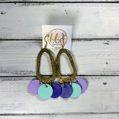 SUEDE + STEEL *Limited Edition* COLLECTION ||  <br> ORGANIC BRASS OVAL  || ELECTRIC COBALT BLUE, MATTE AQUA MINT SMOOTH, MATTE LILAC SMOOTH