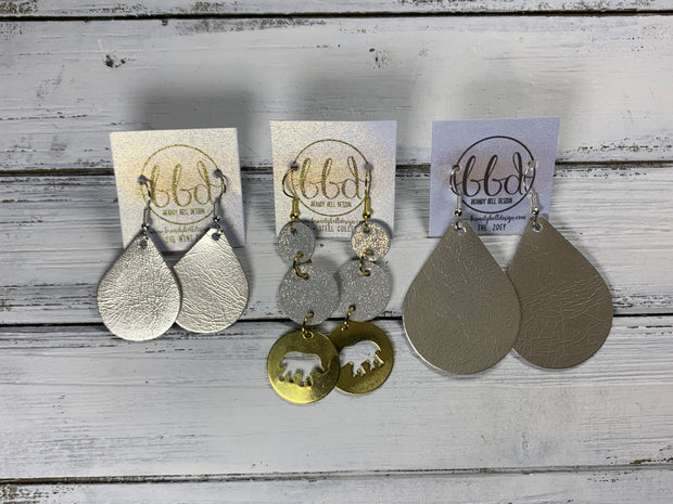 SUEDE + STEEL *Limited Edition* COLLECTION ||  <br> BRASS ELEPHANT CUT OUT  || MATTE AQUA MINT SMOOTH