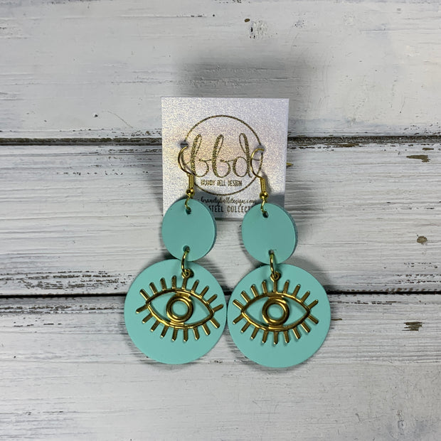 SUEDE + STEEL *Limited Edition* COLLECTION ||  <br> GOLD BRASS EYE   || <br> MATTE AQUA MINT SMOOTH