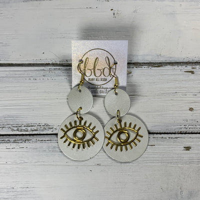 SUEDE + STEEL *Limited Edition* COLLECTION ||  <br> GOLD BRASS EYE   || <br> PEARL WHITE