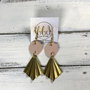 SUEDE + STEEL *Limited Edition* COLLECTION ||  <br> LONG ACCORDION FAN    || <br> MATTE BLUSH PINK