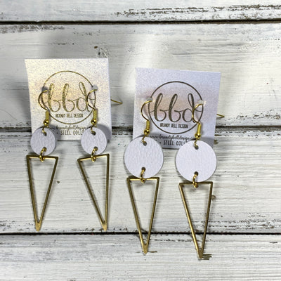 SUEDE + STEEL *Limited Edition* COLLECTION ||  <br> GOLD TRIANGLE  || <br>  MATTE  WHITE (*CHOOSE YOUR SIZE)