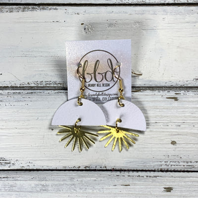 SUEDE + STEEL *Limited Edition* COLLECTION || <BR> GOLD SUNBURST <BR> MATTE WHITE