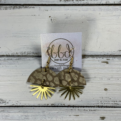 SUEDE + STEEL *Limited Edition* COLLECTION || <BR> GOLD SUNBURST <BR> METALLIC CHAMPAGNE ANIMAL PRINT