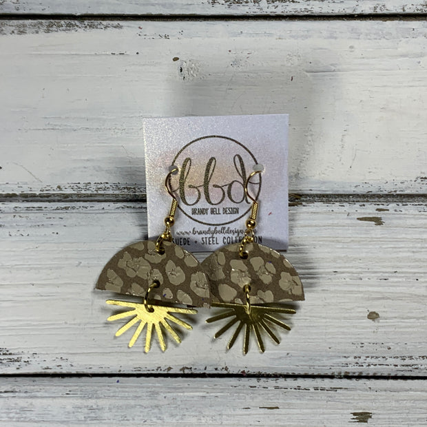 SUEDE + STEEL *Limited Edition* COLLECTION || <BR> GOLD SUNBURST <BR> METALLIC CHAMPAGNE ANIMAL PRINT
