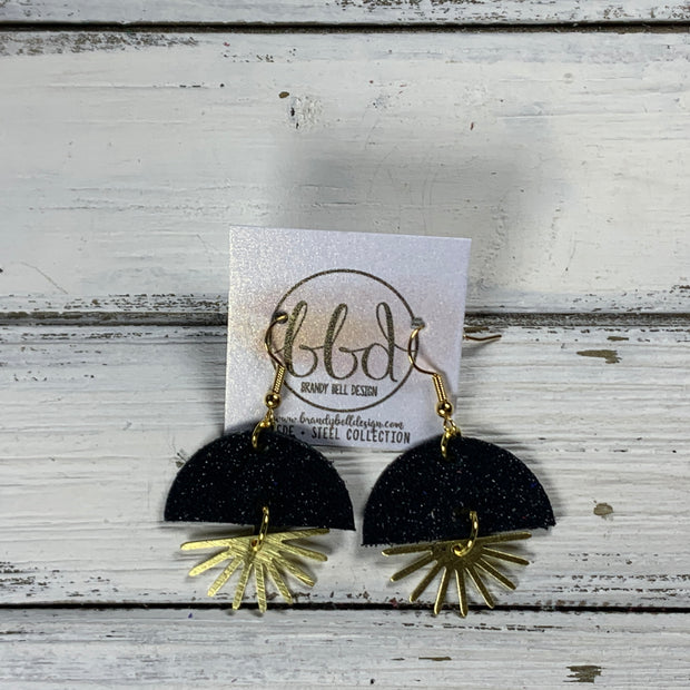 SUEDE + STEEL *Limited Edition* COLLECTION || <BR> GOLD SUNBURST <BR> SHIMMER BLACK