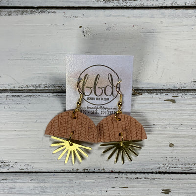 SUEDE + STEEL *Limited Edition* COLLECTION || <BR> GOLD SUNBURST <BR> PEACH PALMS