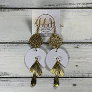SUEDE + STEEL *Limited Edition* COLLECTION || <BR> GOLD LEAVES <BR> GLITTER GOLD CORK, MATTE WHITE