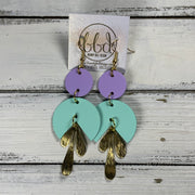 SUEDE + STEEL *Limited Edition* COLLECTION || <BR> GOLD LEAVES <BR> MATTE LILAC SMOOTH, MATTE AQUA MINT SMOOTH