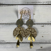 SUEDE + STEEL *Limited Edition* COLLECTION || <BR> GOLD LEAVES <BR> METALLIC CHAMPAGNE SMOOTH, METALLIC CHAMPAGNE ANIMAL PRINT