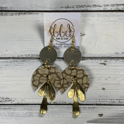 SUEDE + STEEL *Limited Edition* COLLECTION || <BR> GOLD LEAVES <BR> METALLIC CHAMPAGNE SMOOTH, METALLIC CHAMPAGNE ANIMAL PRINT