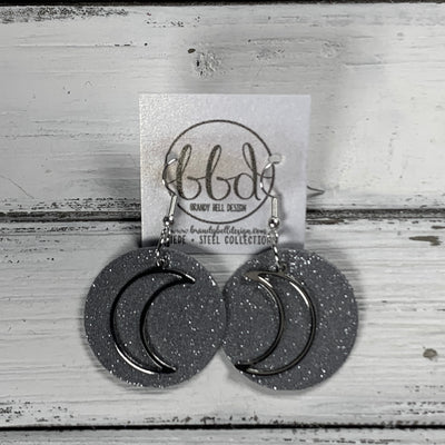 SUEDE + STEEL *Limited Edition* COLLECTION || <BR> METAL MOON <BR> SHIMMER GRAY (*CHOOSE MOON FINISH)