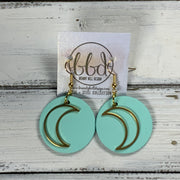 SUEDE + STEEL *Limited Edition* COLLECTION || <BR> METAL MOON <BR> MATTE AQUA MINT SMOOTH (*CHOOSE MOON FINISH)