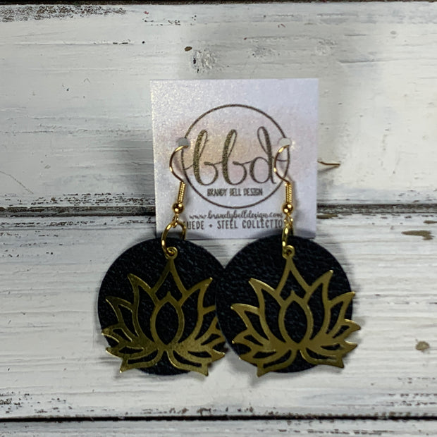 SUEDE + STEEL *Limited Edition* COLLECTION || <BR> METAL LOTUS <BR> MATTE BLACK  (*CHOOSE LOTUS FINISH)
