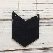 EMERSON - Leather Necklace  || SHIMER BLACK, WHITE, SHIMMER SILVER
