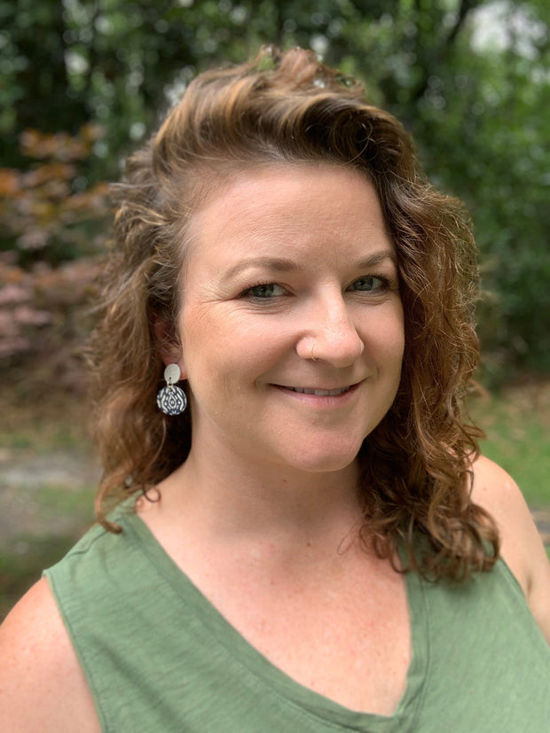 LUNA -  Leather Earrings ON POST  || DISTRESSED BROWN, <BR> CARAMEL CHEETAH