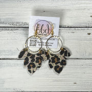 IVY *Limited Edition* COLLECTION ||  <BR> CORK EARRINGS <BR> GOLD GLITTER LEOPARD