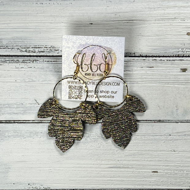 IVY *Limited Edition* COLLECTION ||  <BR> CORK EARRINGS <BR> GOLD & SILVER THREADS