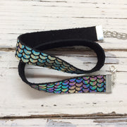 ANGEL - WRAP BRACELET / CHOKER NECKLACE - handmade by Brandy Bell Design || MERMAID PRONT IN ANTIQUE MULTI BLUE/GREEN/PINK