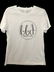 BBD T-Shirt | White/Black Relaxed Fit Ladies Tee
